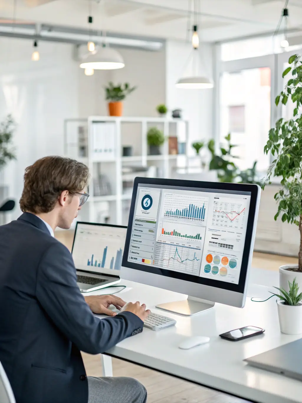 A visual representation of digital transformation, showing traditional business processes evolving into modern, tech-driven solutions.